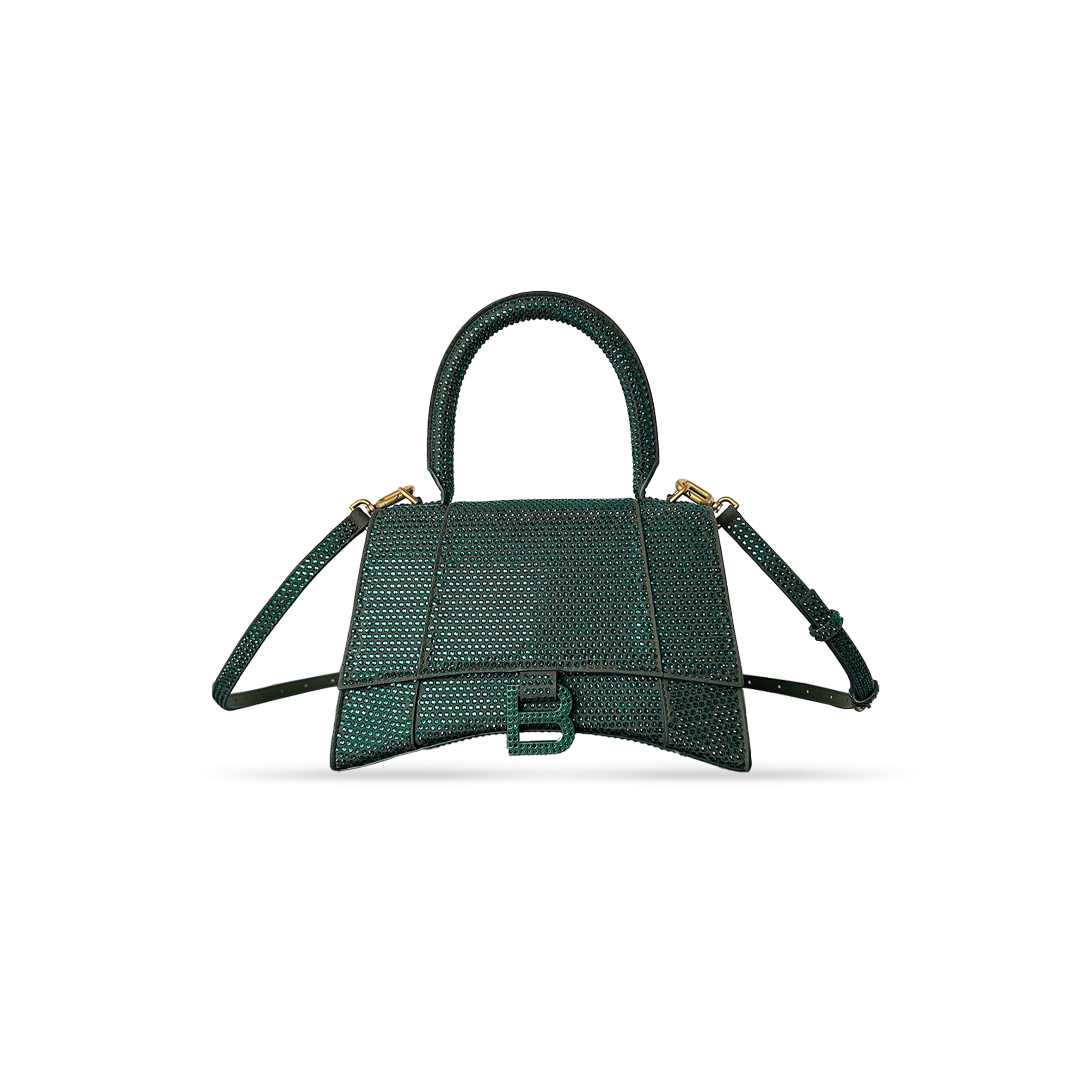 Ba*len*cia*ga women''s hourglass handbag small with rhinestones pink 5935461qj5n5000 (22.9*15*9.9cm)